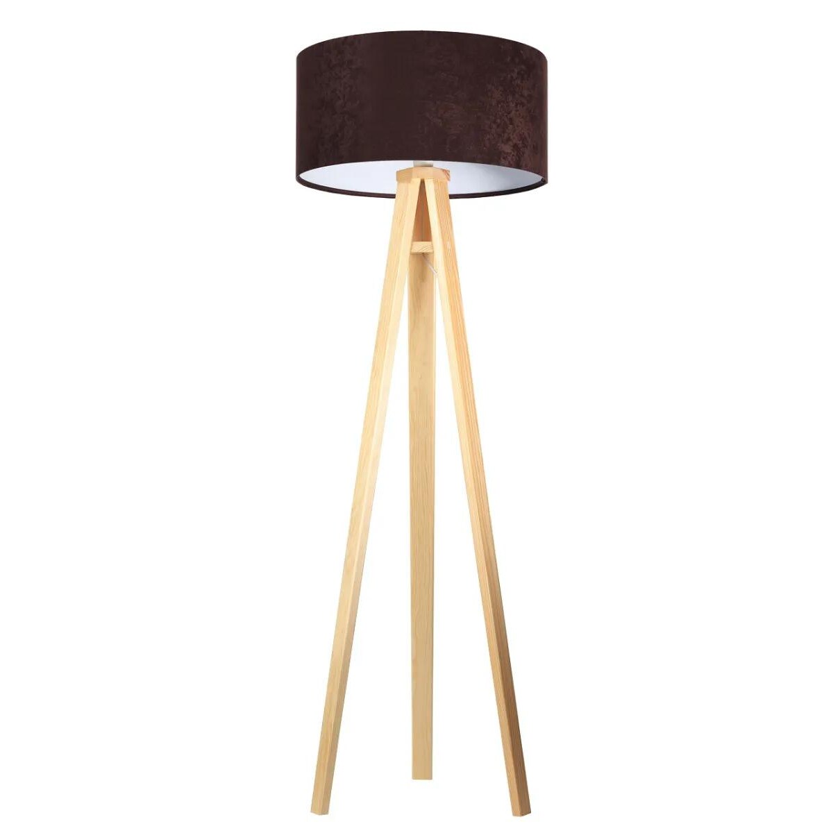 Lampa stojąca HOME 50 brązowa/biała/sosna