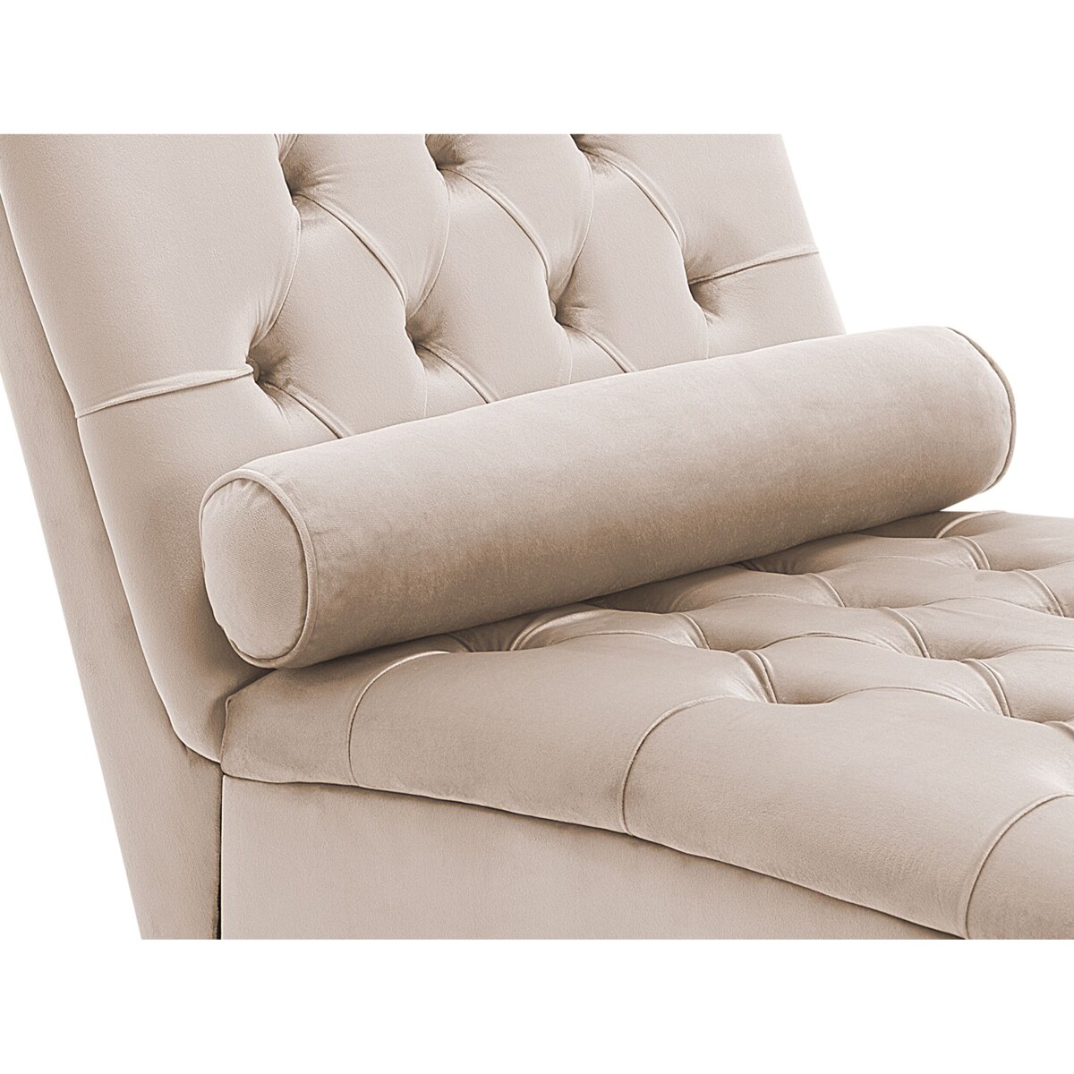 Szezlong welurowy beżowy MURET