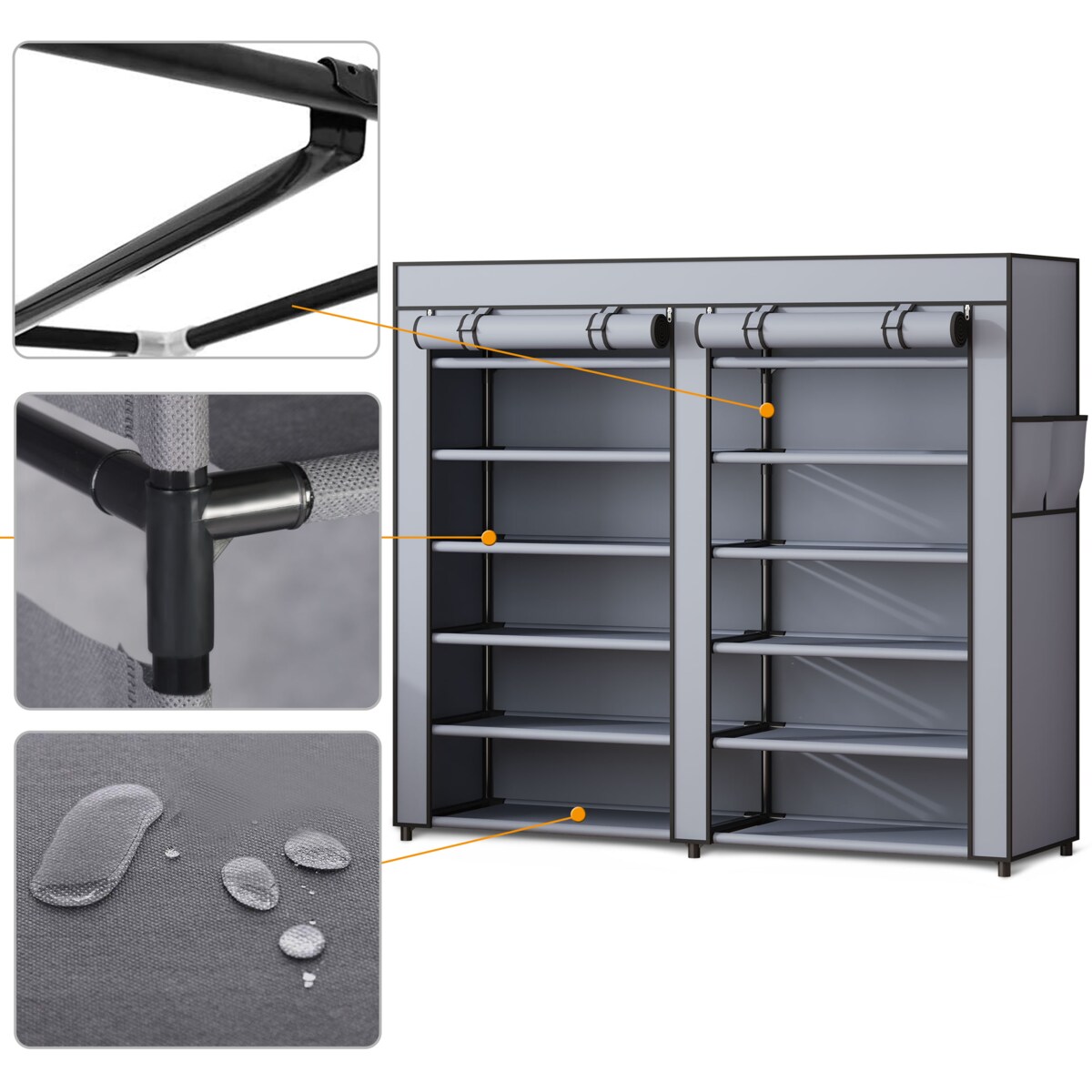 Szafka regał na buty tekstylna materiałowa 12 półek Massido