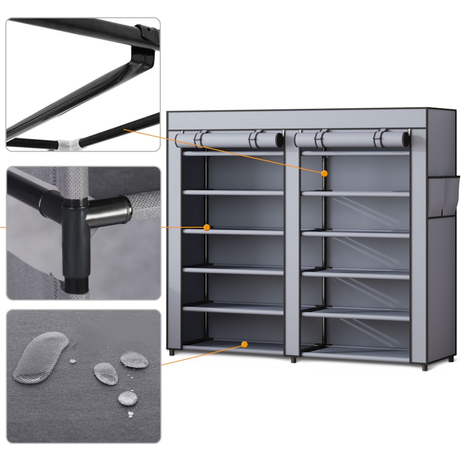 Szafka regał na buty tekstylna materiałowa 12 półek Massido