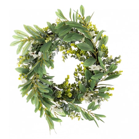 Wianek wiosenny Ø 45 cm PRIMAVERA listki, żółto-zielony