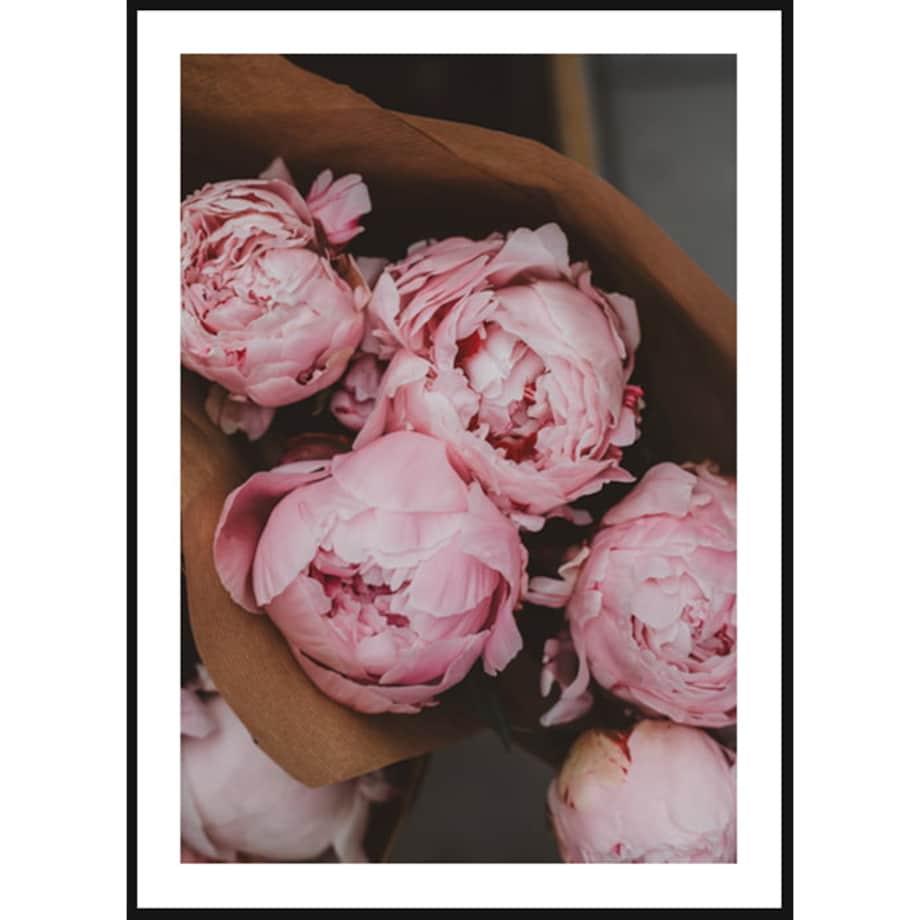 Poster Story, Plakat, Obraz - Bukiet Różowych Piwoni, wymiary 70 x 100 cm