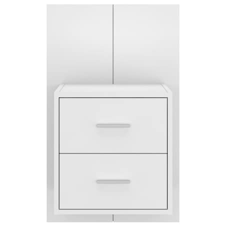 vidaXL Wisząca szafka nocna, biała z połyskiem