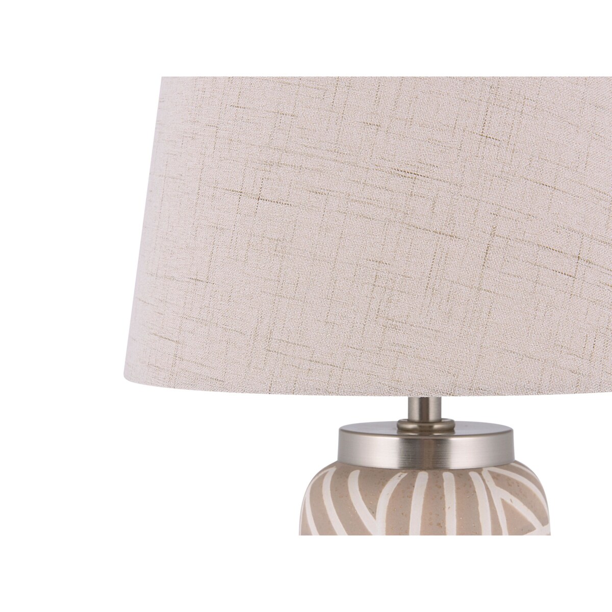 Lampa stołowa ceramiczna beżowa TRAISEN