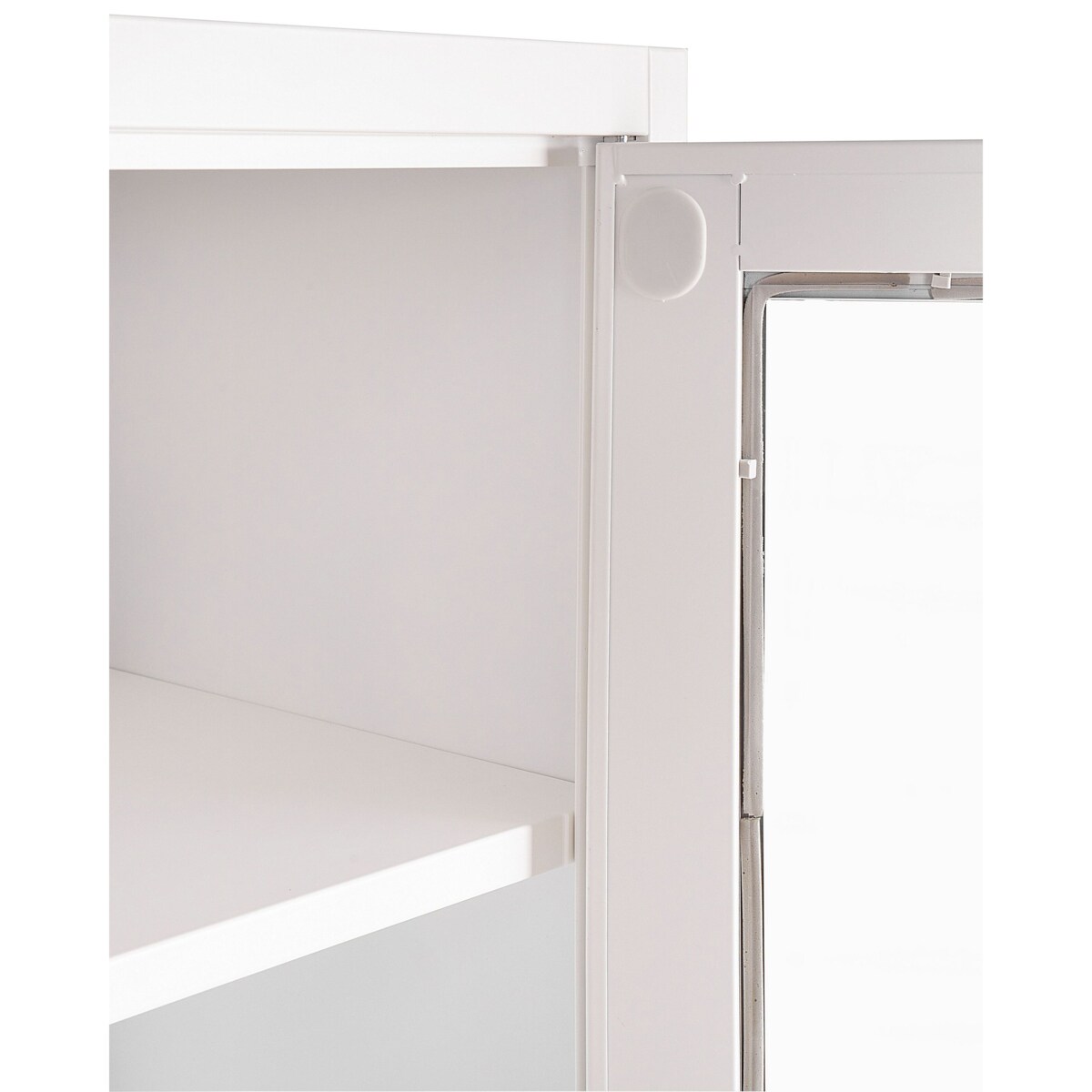 Witryna czterodrzwiowa metalowa biała MALACHITE