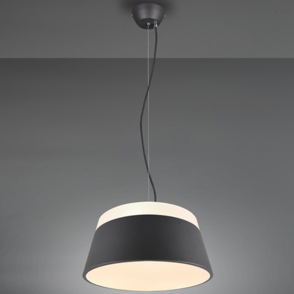 LAMPA wisząca BARONESS 308900342 Trio okrągła OPRAWA zwis metalowy grafitowy