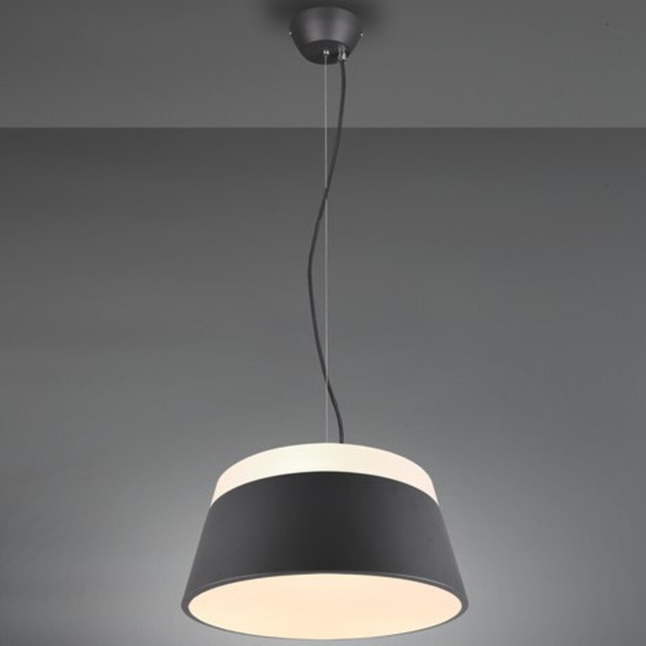 LAMPA wisząca BARONESS 308900342 Trio okrągła OPRAWA zwis metalowy grafitowy
