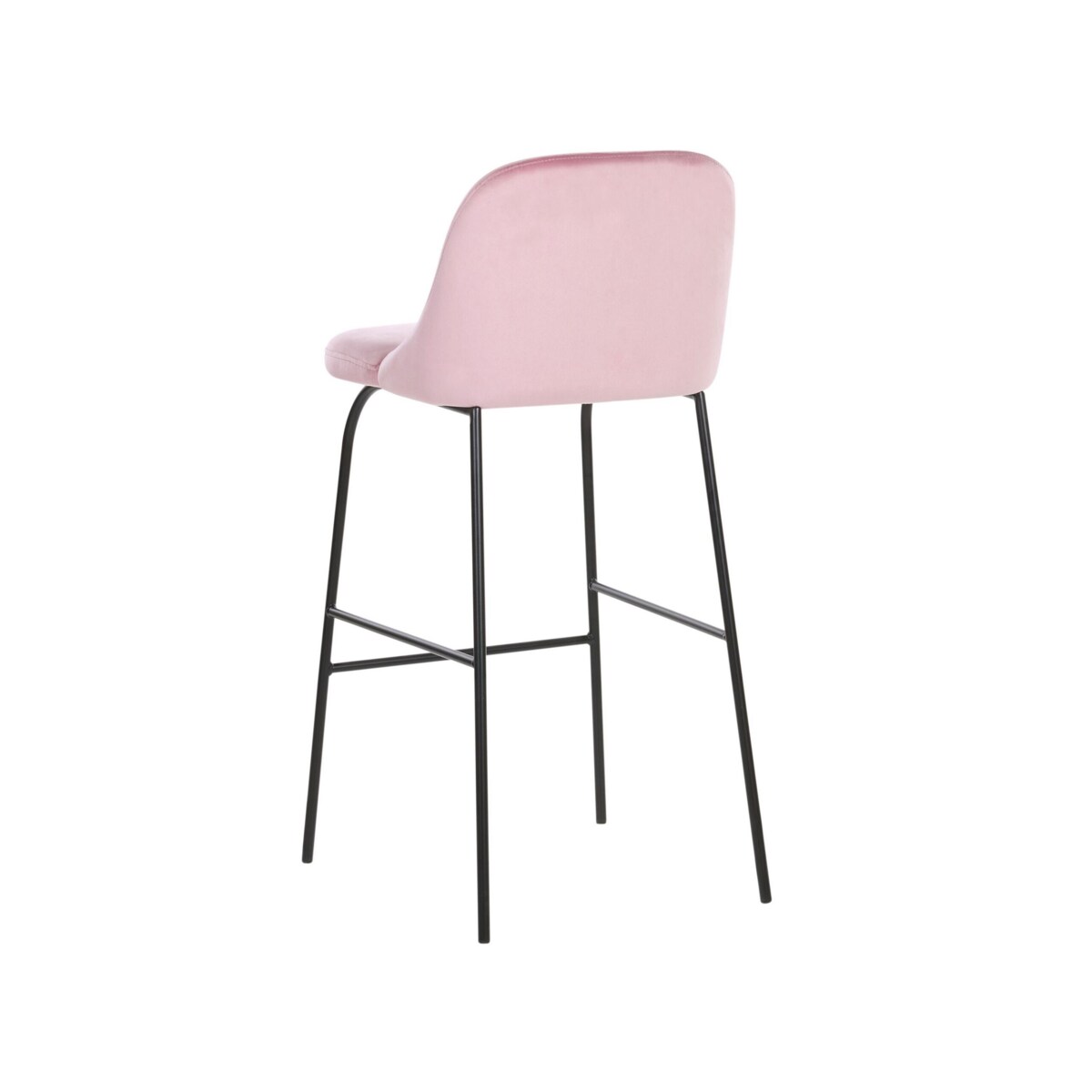 Zestaw 2 krzeseł barowych welurowy różowy NEKOMA