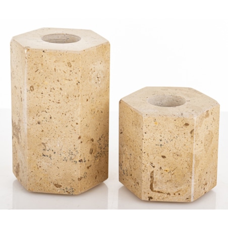 Świecznik marmurowy 2 szt. 9x6x5,5 cm PETRA