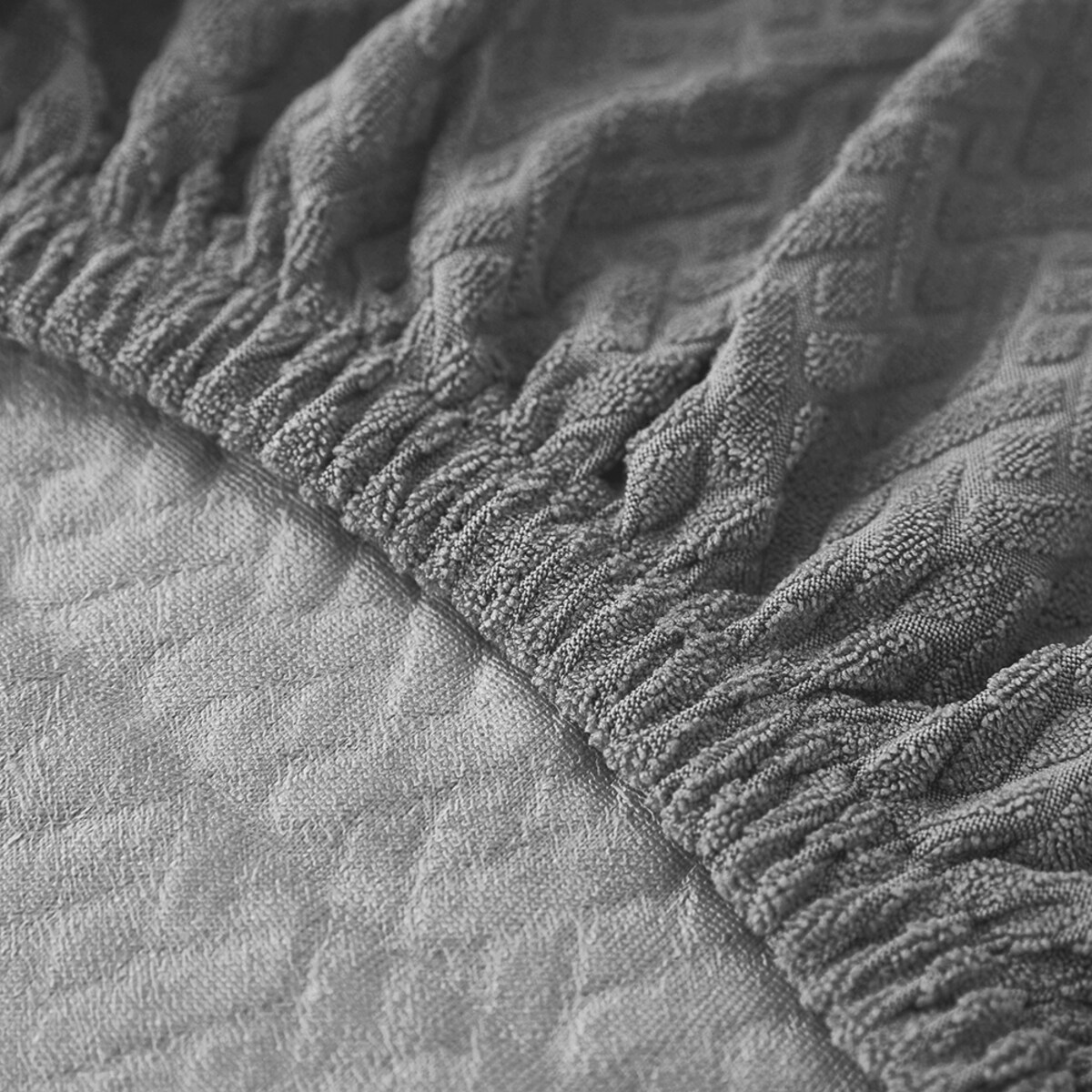 POKROWIEC NA KRZESŁO SZARY ŻAKARD ELASTYCZNY [10-Z1-ST]