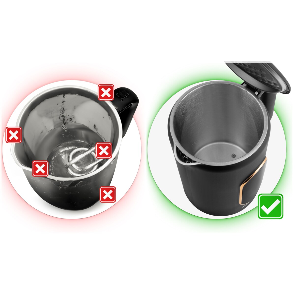 Czajnik elektryczny Berdsen 1,7l panel dotykowy regulacja temperatury 2200W czarno-złoty