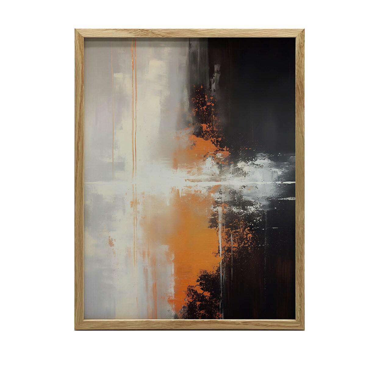 Splątane barwy, 40x50 cm, rama drewniana jasny dąb, papier matowy 230 gsm