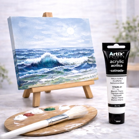 arba akrylowa Artix Titanium White 35 ml – klasyczna biel o satynowym wykończeniu