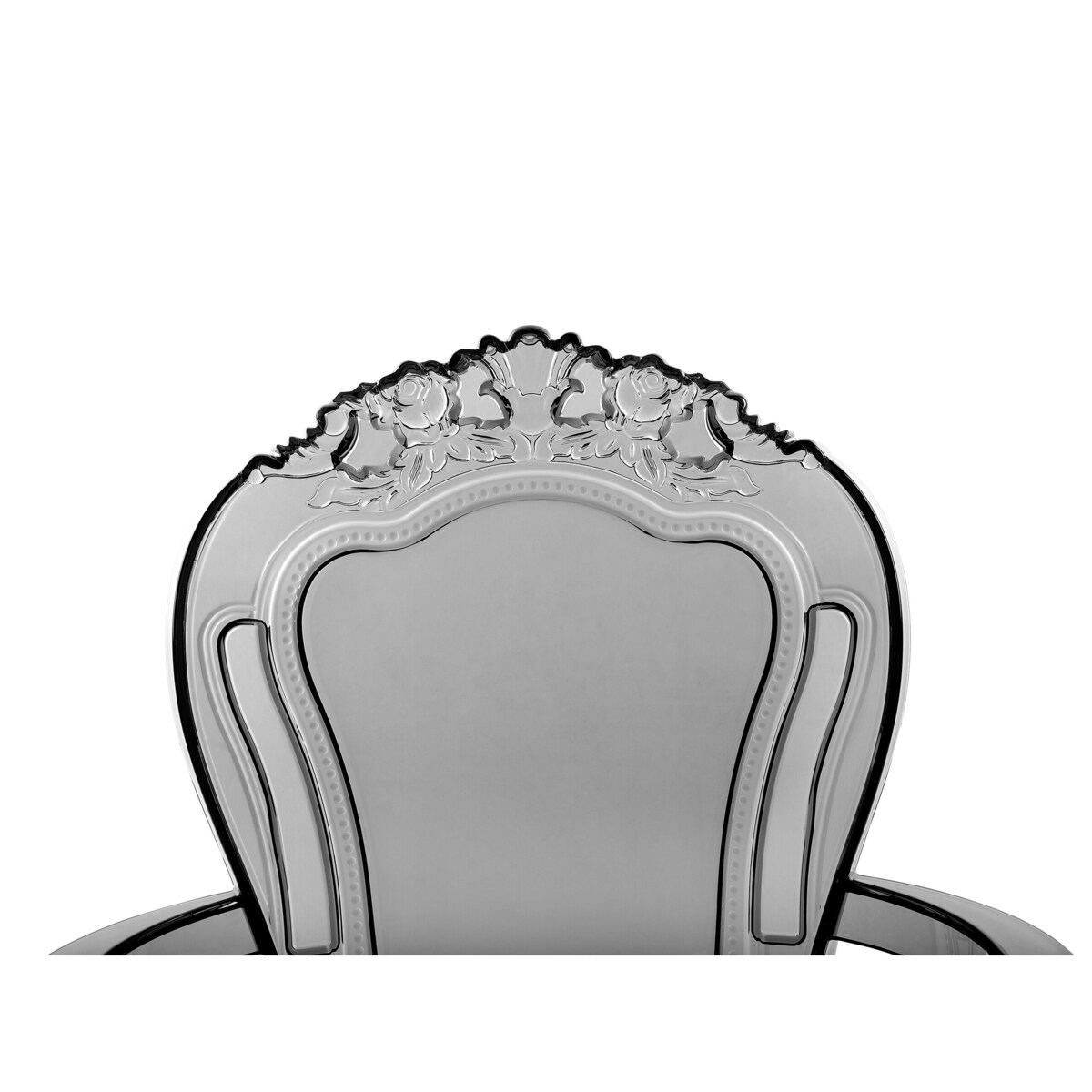 Zestaw 2 krzeseł do jadalni przezroczysty czarny VERMONT II