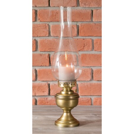 ŚWIECZNIK tealight OLJA lampa naftowa ZŁOTA RETRO
