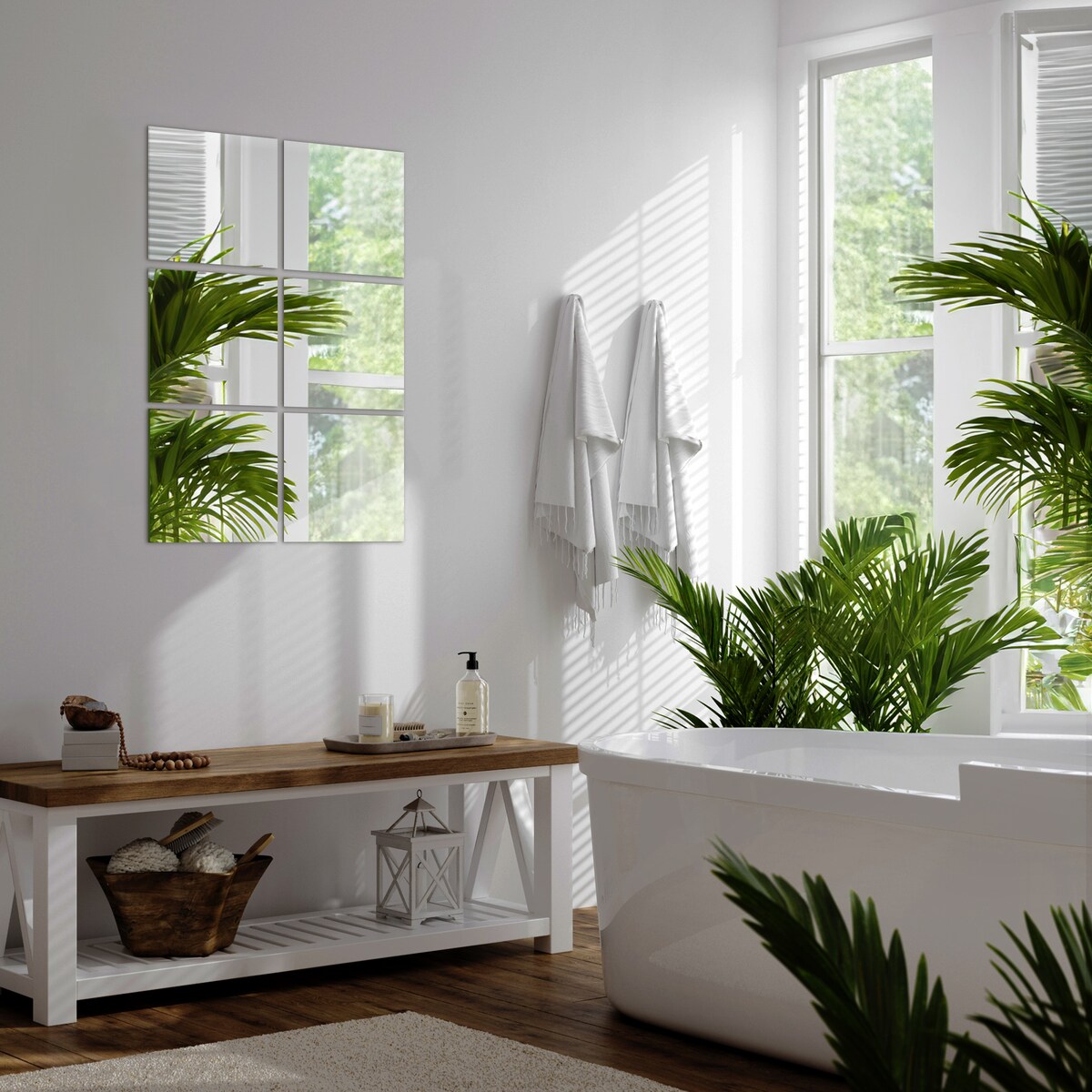 Płytki lustrzane 6 szt. 30x30 cm