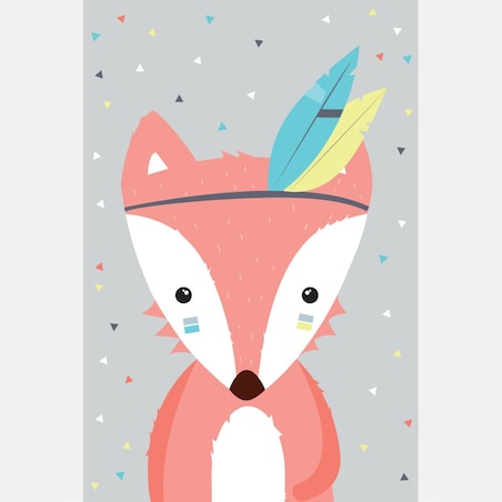 Plakat dla dzieci Lisek apacz 40x50