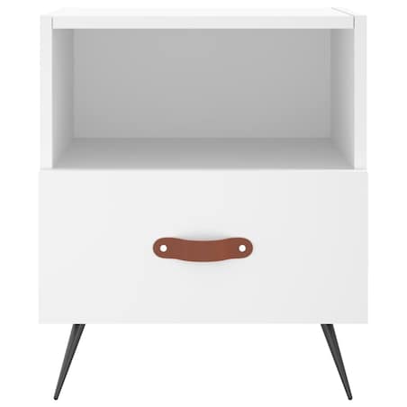 vidaXL Szafka nocna, biała, 40x35x47,5 cm, materiał drewnopochodny