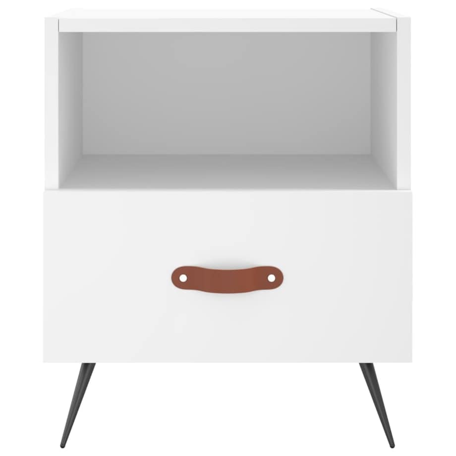 vidaXL Szafka nocna, biała, 40x35x47,5 cm, materiał drewnopochodny