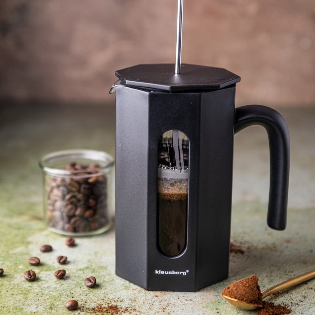 Zaparzacz do kawy herbaty 0.80L French Press czarny KLAUSBERG