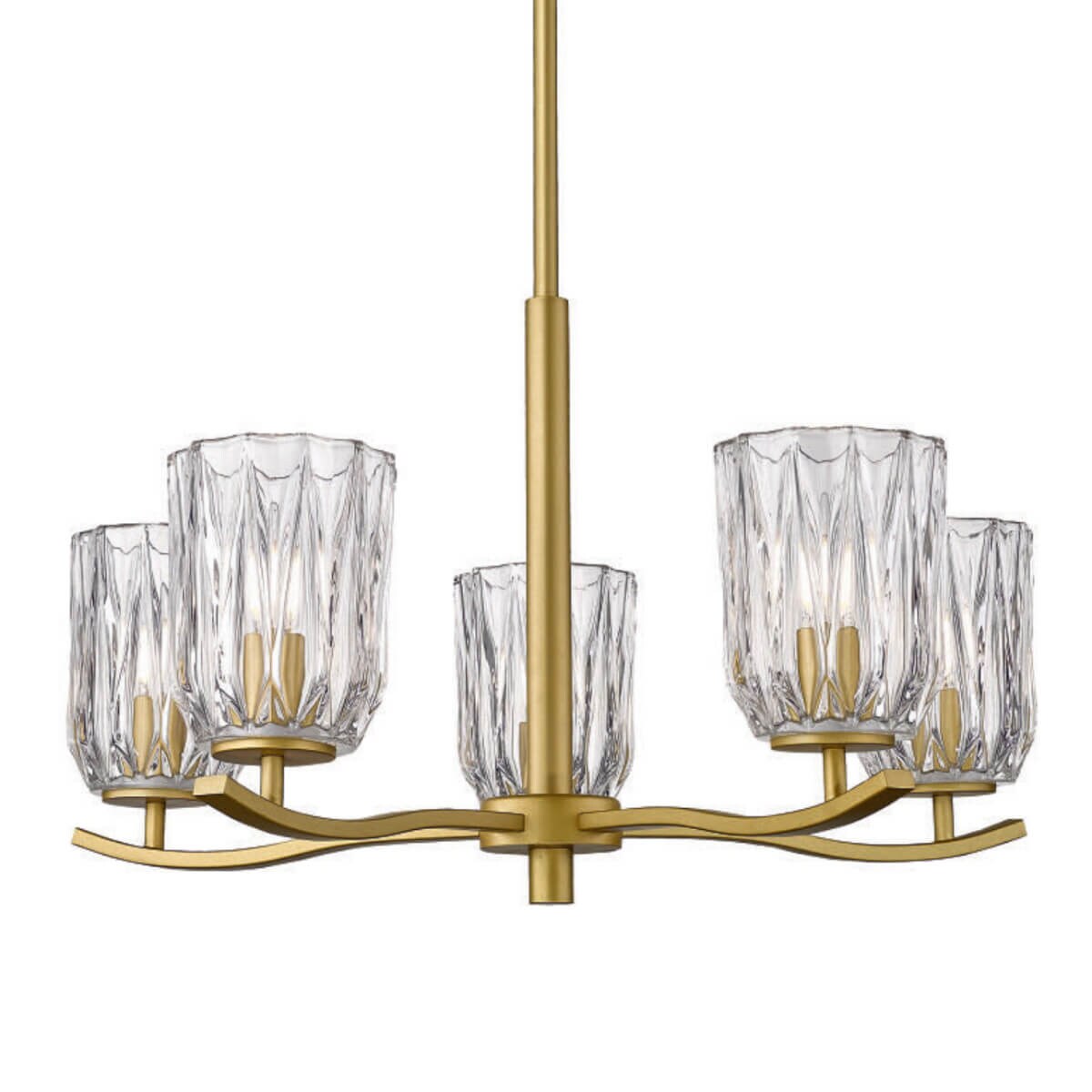 Szklana lampa wisząca Tazza P0590-05B-V7AC Zumaline przezroczysty złoty