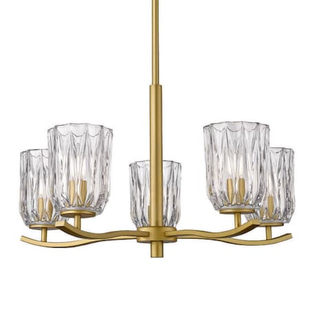 Szklana lampa wisząca Tazza P0590-05B-V7AC Zumaline przezroczysty złoty