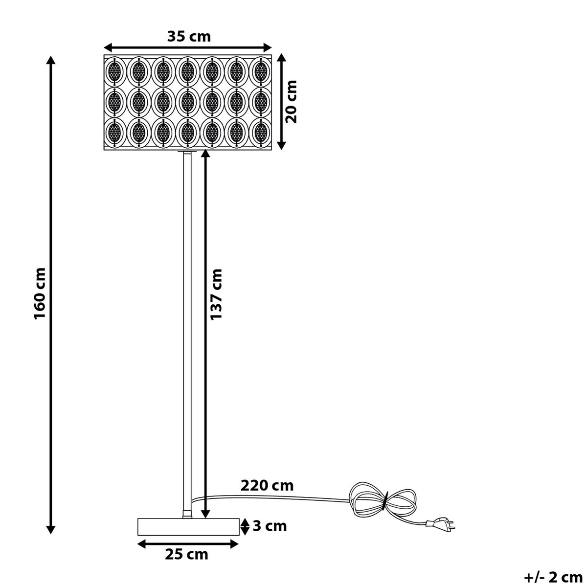 Lampa podłogowa TENNA Kryształ Srebrny