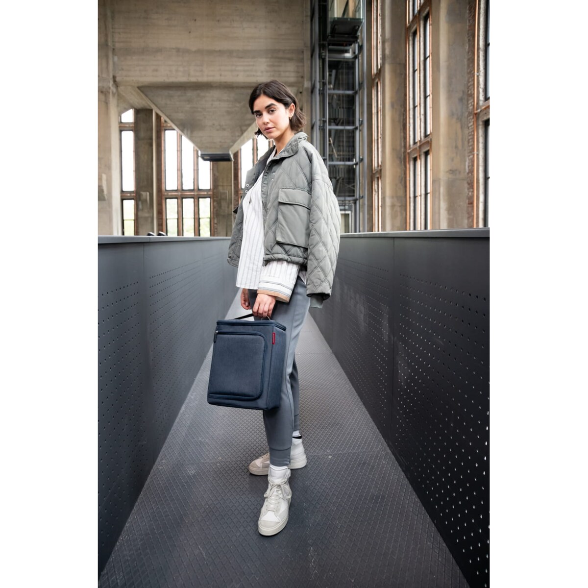 Torba COOLERBOX, herringbone dark blue