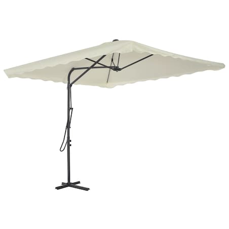 vidaXL Parasol ogrodowy na słupku stalowym, 250 x 250 cm, piaskowy