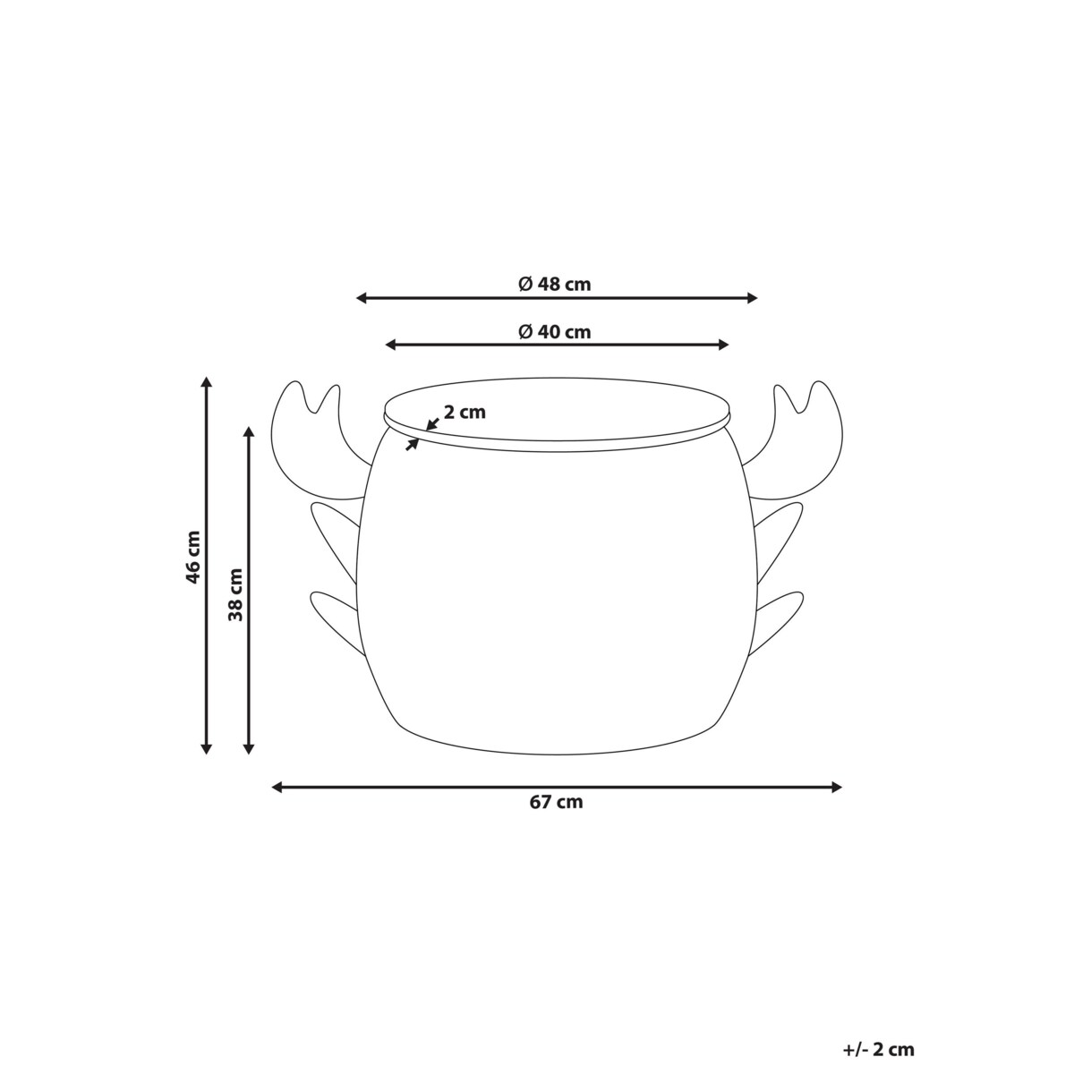 Kosz pleciony krab z hiacyntu wodnego naturalny KAKAMAS
