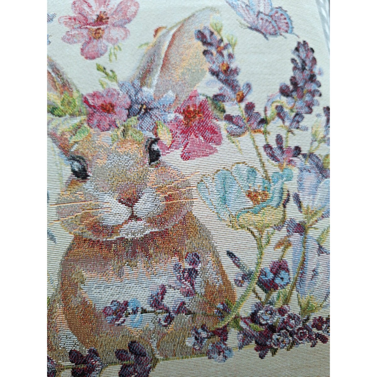 Poszewka Na Poduszkę Jasiek 45X45 Cm Żakardowa Dekoracyjna Ozdobna Wielkanocna