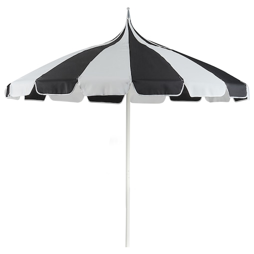 Parasol ogrodowy 245 cm MINOA Czarny/ biały