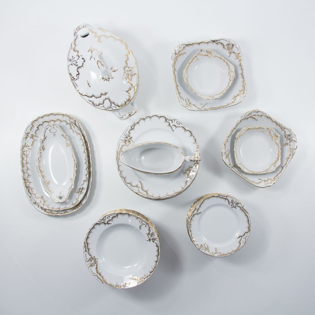 Zestaw talerzy dla 6 osób 18 el. Rococo Anna 7830