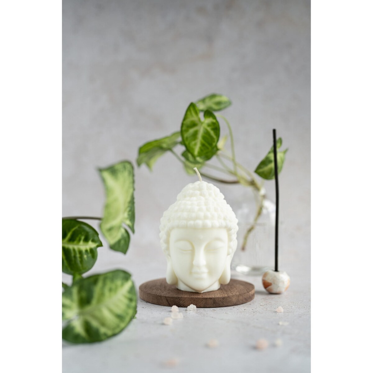 Świeca sojowa głowa Buddha, 210 g, INSPIRA