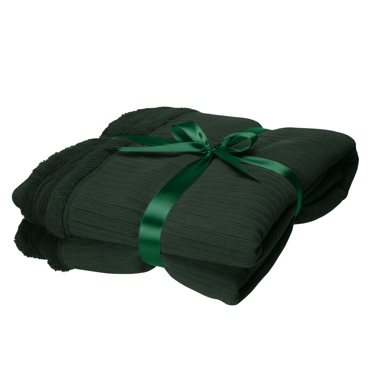 MIĘKKI KOC NARZUTA PLED NA ŁÓŻKO BARANEK SHERPA CIEPŁY 150x125 CM