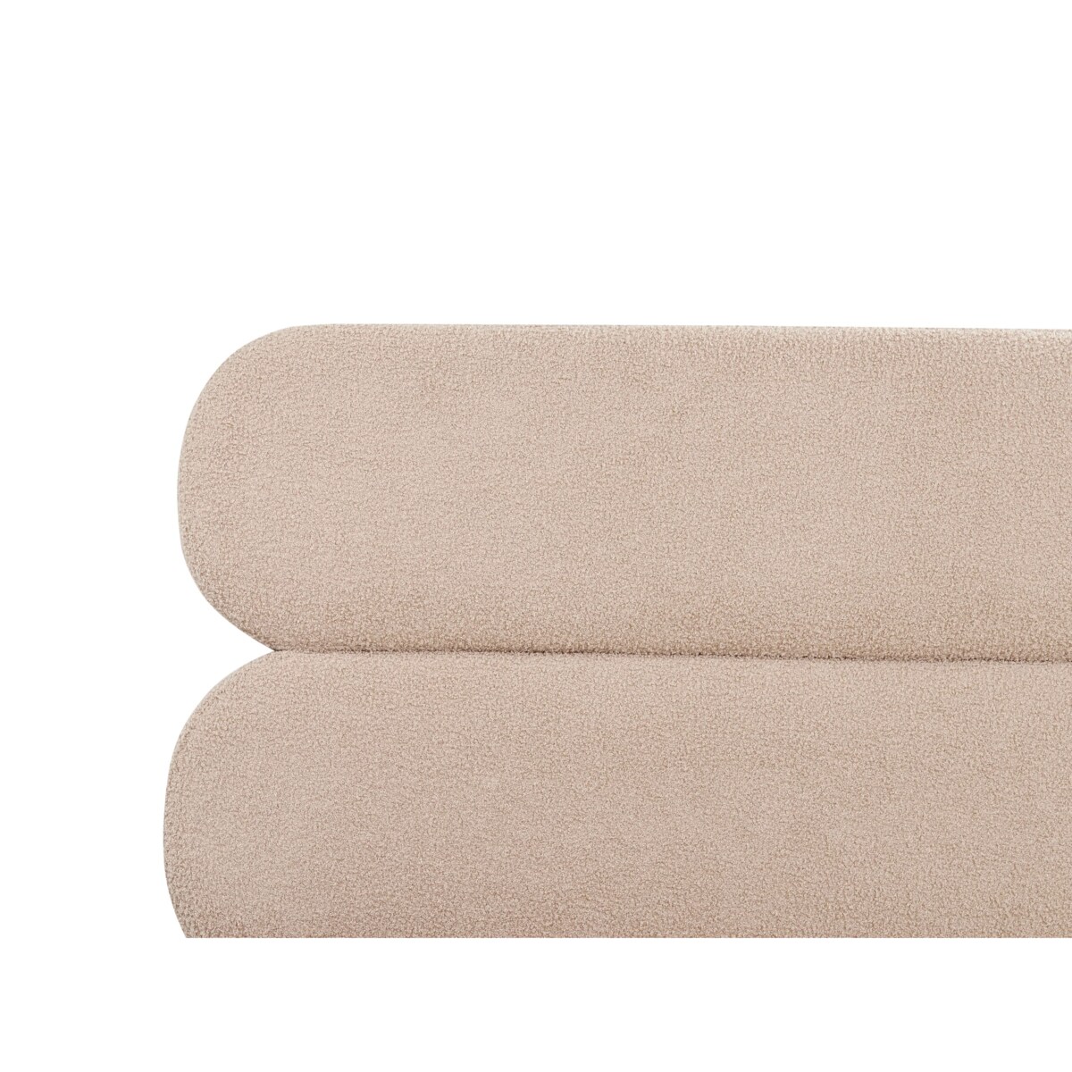 Łóżko Boucle LESSAY 180 x 200 cm Beżowoszary