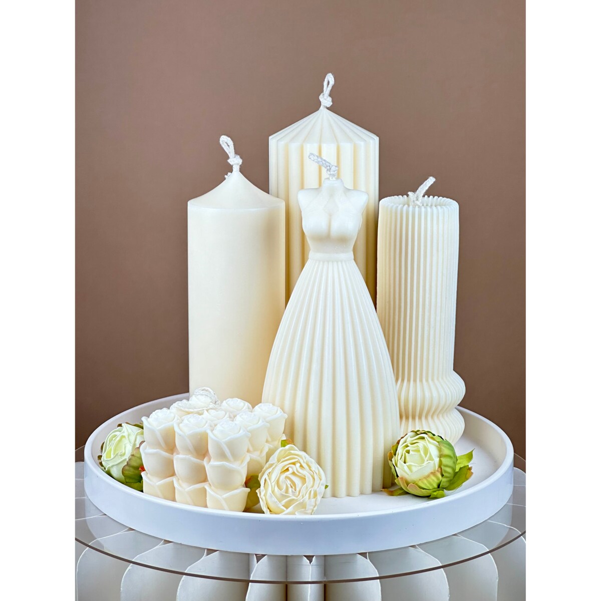 Zestaw świec sojowych ozodobnych Ivette