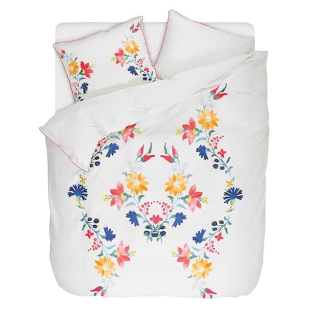 Ozdobna pościel z satyny bawełnianej w kwiaty, poszewki dekoracyjne, 200 x 200 cm,, Esprit