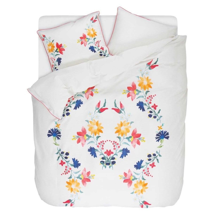 Ozdobna pościel z satyny bawełnianej w kwiaty, poszewki dekoracyjne, 200 x 200 cm,, Esprit