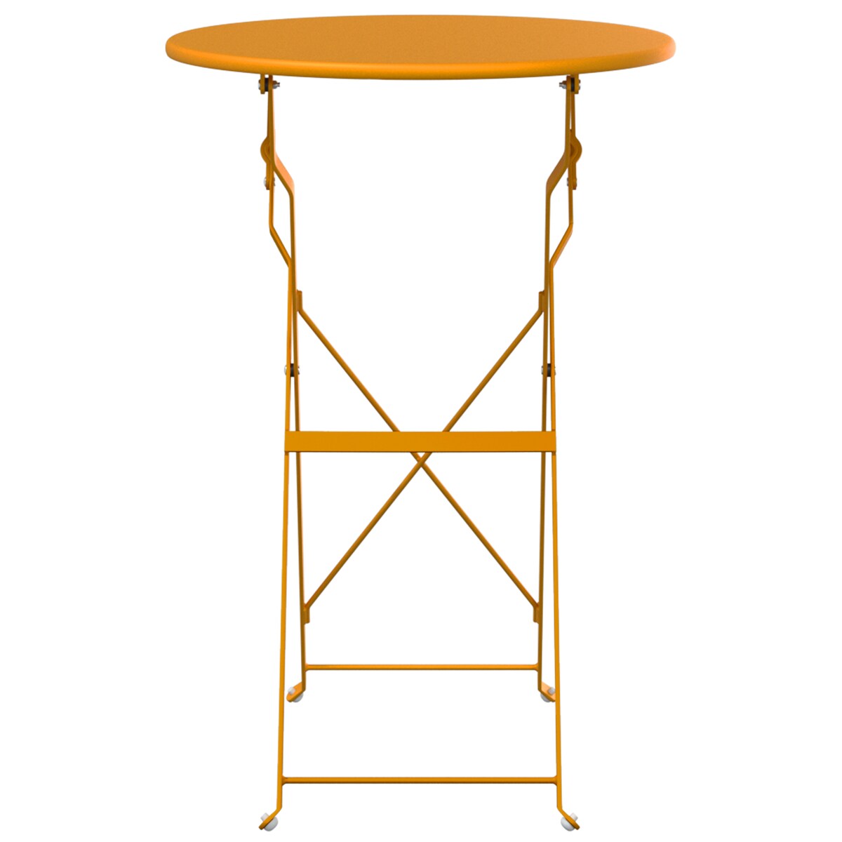 vidaXL Stolik bistro Musztardowy Ø50x71 cm Stal malowana proszkowo