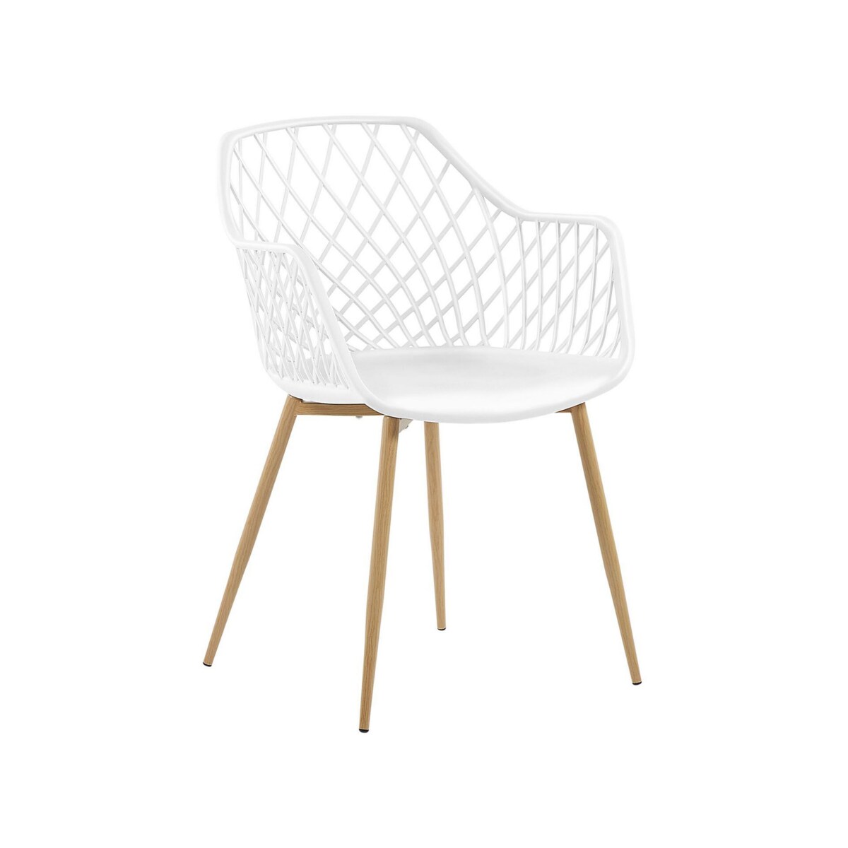 Zestaw 2 krzeseł do jadalni biały NASHUA