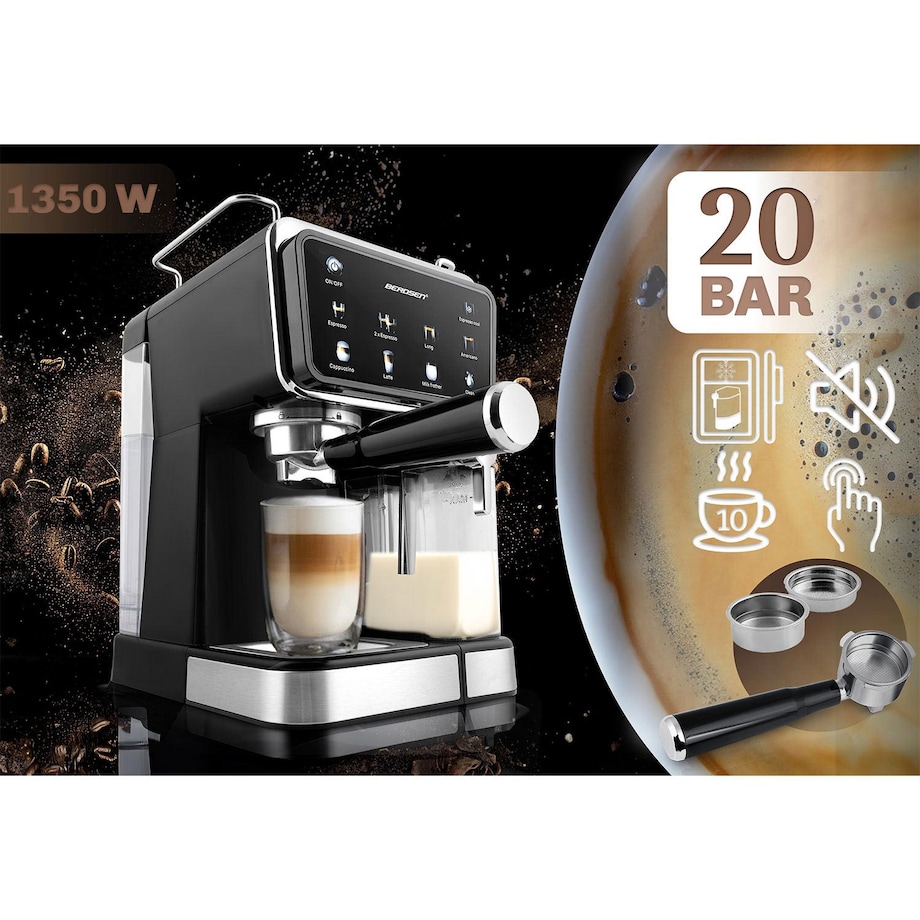 Ekspres do kawy ciśnieniowy kolbowy ze spieniaczem Berdsen BD-773 377300