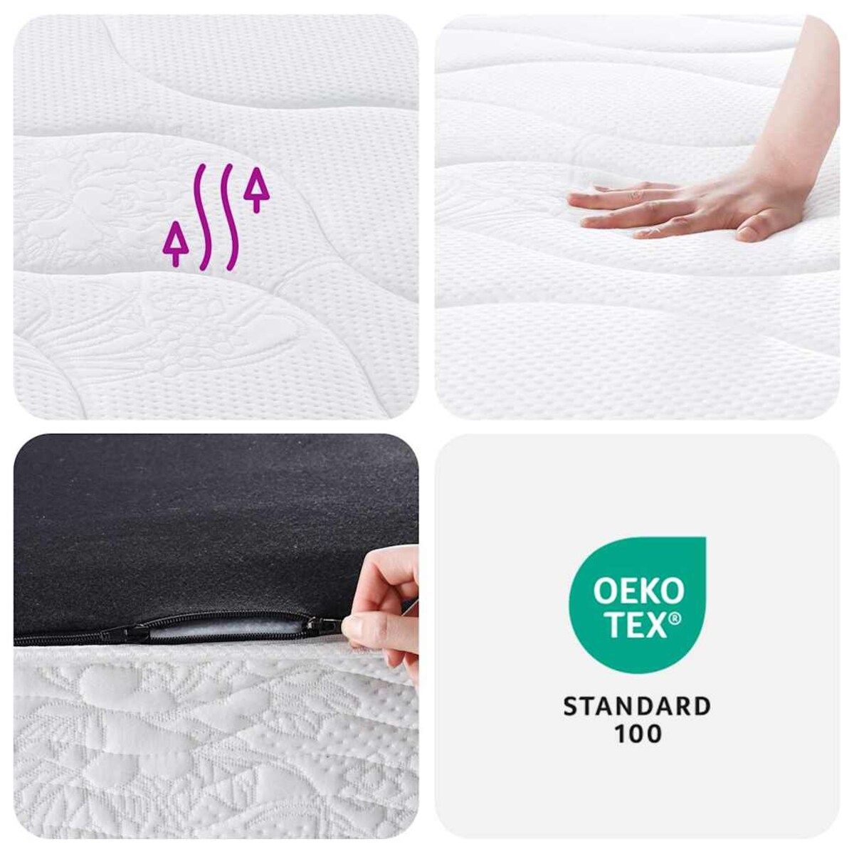 vidaXL Materac bonellowy, twardość średnia, 160x200 cm