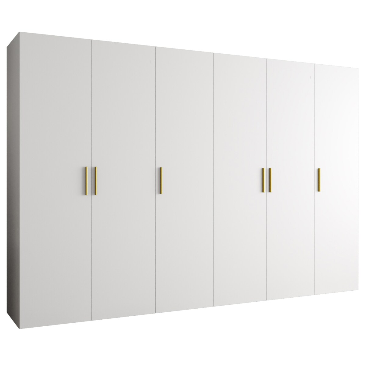Szafa uchylna otwierana BARI 1 300 wys. 202 cm Biały + u. Złoty