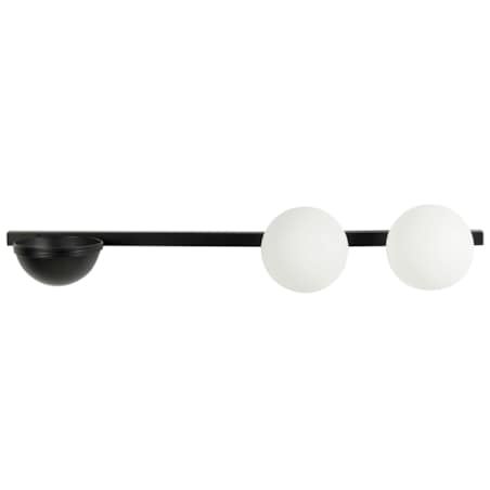 Lampa ścienna 2-punktowa metalowa z kwietnikiem czarna ISABELLA