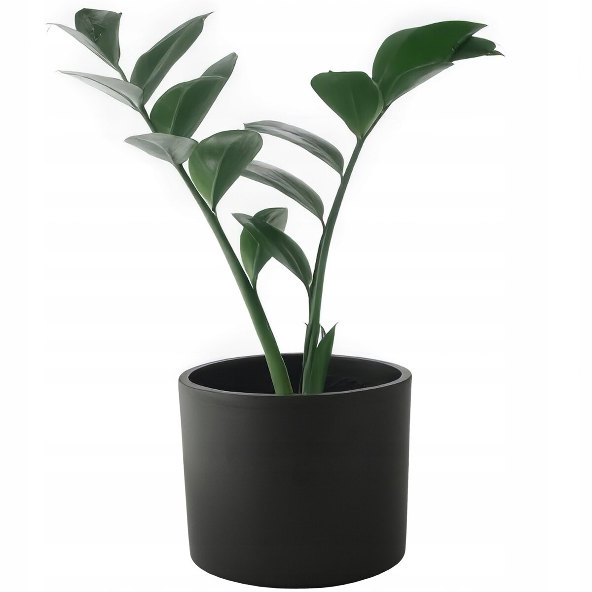 OSŁONKA NA DONICZKĘ CERAMICZNA DUŻA 17cm czarna matowa na balkon do palmy