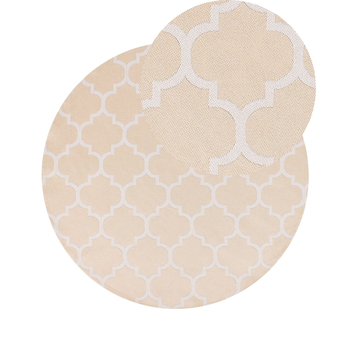 Dywan zewnętrzny MOSORE Beżowy ø 120 cm