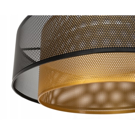 Lampa Wisząca Loft Industrial Złota Metalowa Led