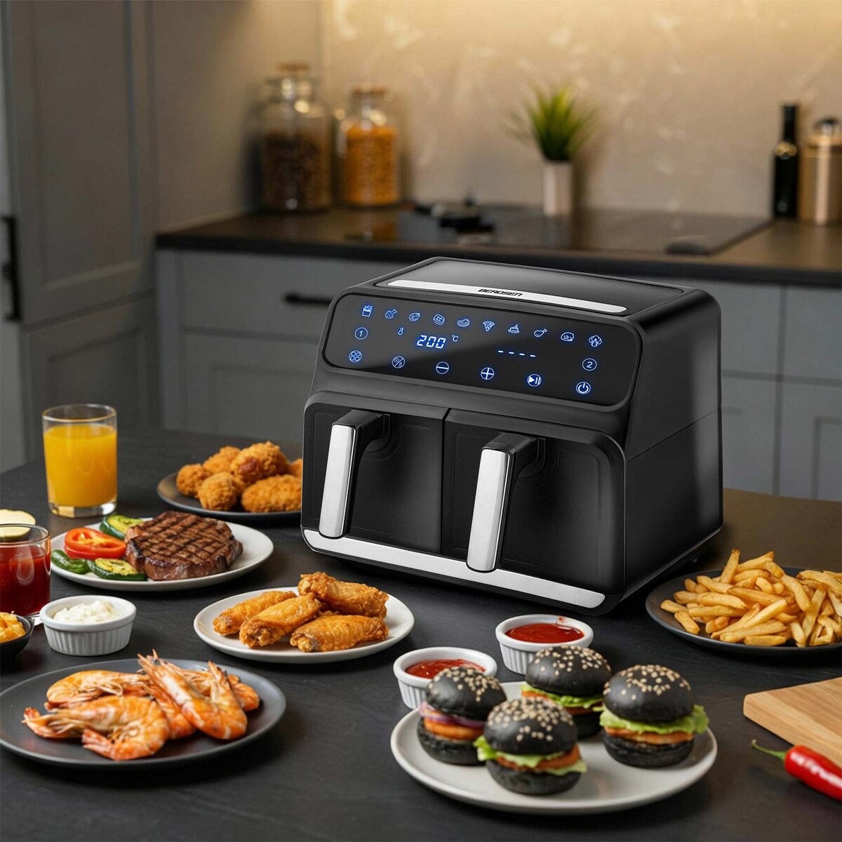 Frytkownica beztłuszczowa frytownica AIR FRYER 8l Berdsen