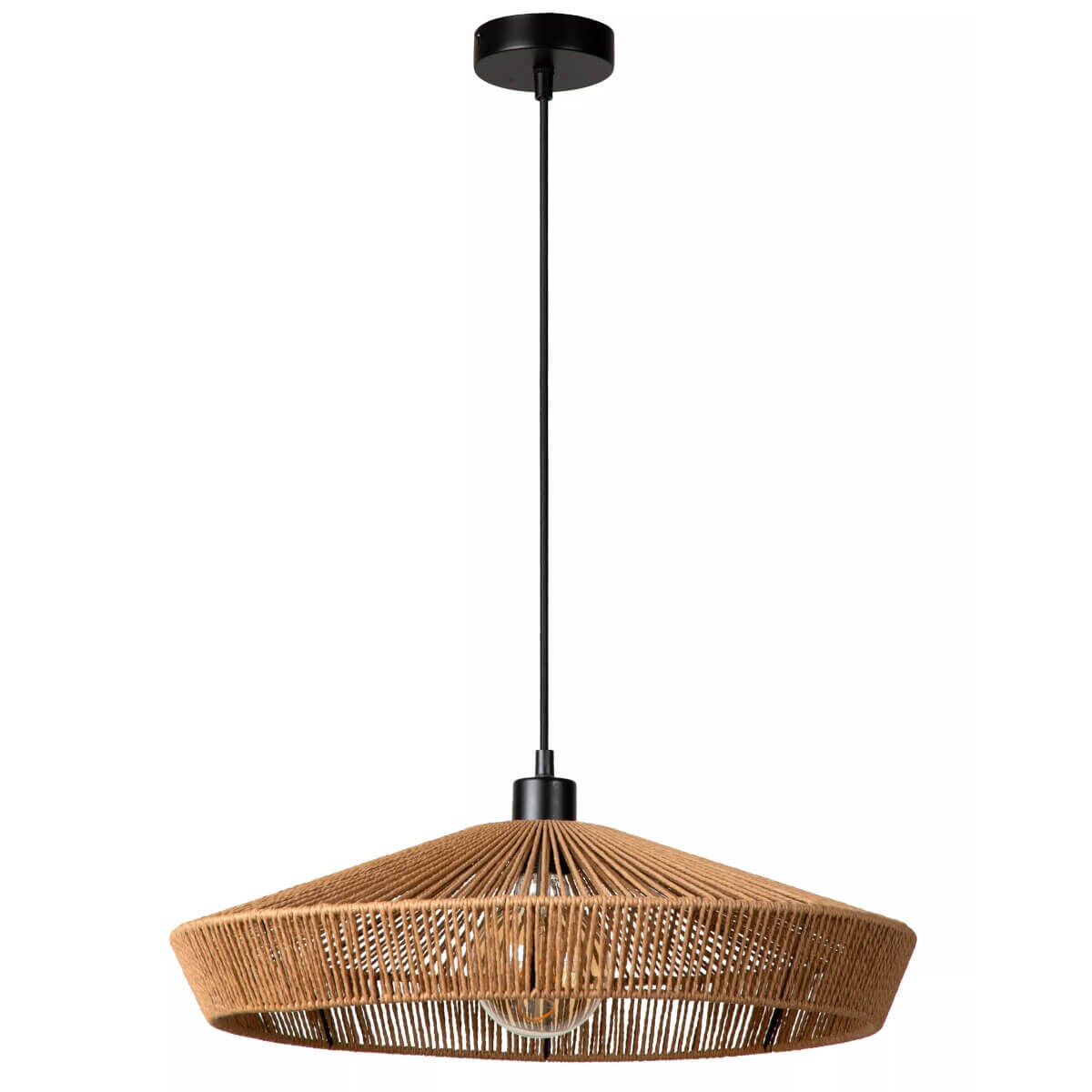 Skandynawska lampa wisząca Yunkai zwis do salonu drewno